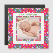 Custom Jolly Eerste Kerst Magnetische Foto Lijst (Voorkant / Achterkant)