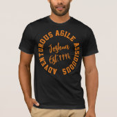 Custom "Joshua Adventurous Agile Assiduous" Zwart T-shirt (Voorkant)