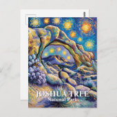 Custom Joshua Tree Arch Rock Starry Night Colorful Briefkaart (Voorkant / Achterkant)