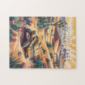 Custom Joshua Tree Tortoise Retro Desert Landscape Legpuzzel (Horizontaal)