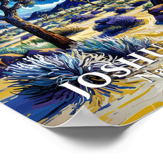 Custom Joshua Tree Van Gogh Starry Night Modern Poster (Hoek)
