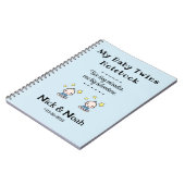 Custom Journal, gepersonaliseerde Baby Boy Twins, Notitieboek (Linkerzijde)