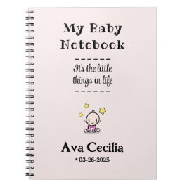 Custom Journal & Planner, Gepersonaliseerde Baby G Notitieboek