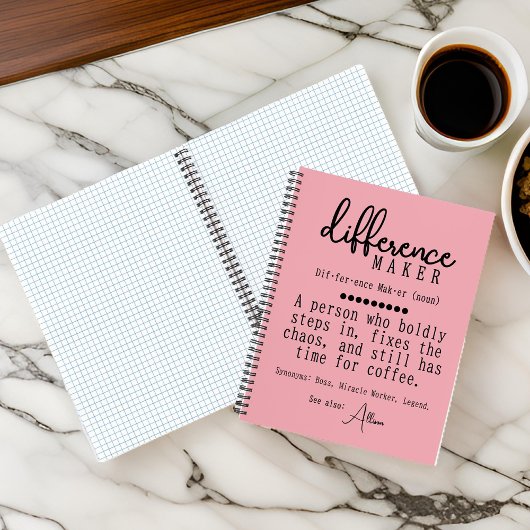 Custom Journal voor Mentor & Boss Waardering Gift Notitieboek