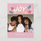 custom joy trendy photo girly cute Thank You Card Briefkaart (Voorkant)