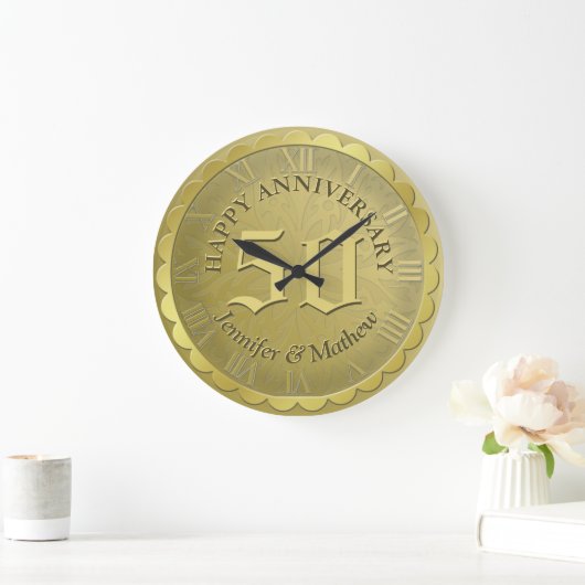 Custom Jubileum Clock Gold Grote Klok (Huis)