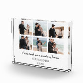 Custom Jubileum Gift voor paar Verloving Gift Fotoblokken (Rechts)