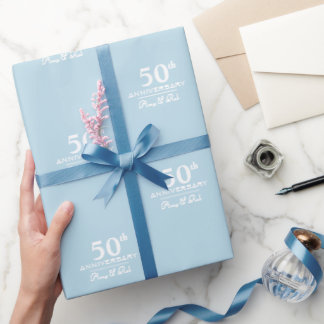 Custom Jubileum modern stijlvol minimalistisch Cadeaupapier