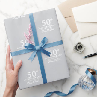 Custom Jubileum modern stijlvol minimalistisch Cadeaupapier