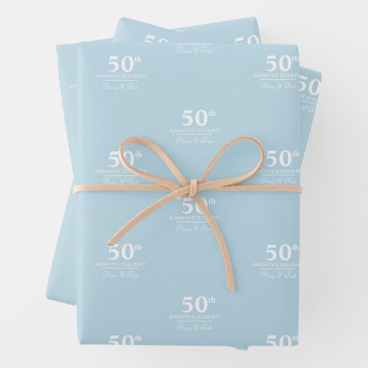 Custom Jubileum modern stijlvol minimalistisch Inpakpapier Vel (In situ)