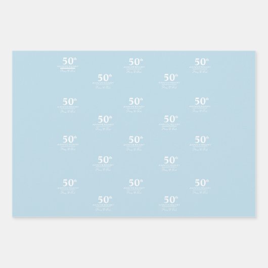 Custom Jubileum modern stijlvol minimalistisch Inpakpapier Vel (Voorkant)