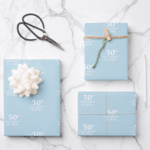 Custom Jubileum modern stijlvol minimalistisch Inpakpapier Vel