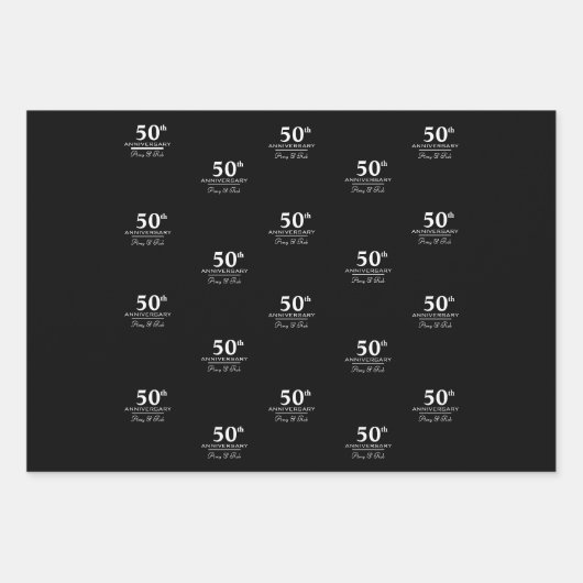 Custom Jubileum modern stijlvol minimalistisch Inpakpapier Vel (Voorkant 2)