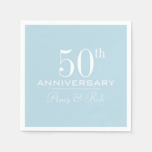 Custom Jubileum modern stijlvol minimalistisch Servet (Voorkant)