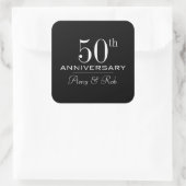 Custom Jubileum modern stijlvol minimalistisch Vierkante Sticker (Tas)