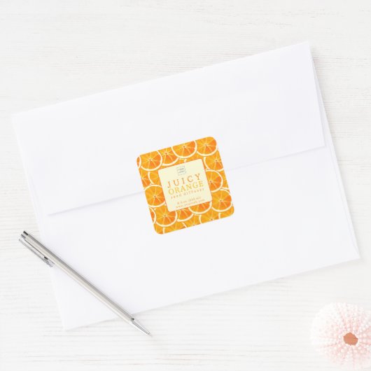 Custom Juicy Orange Reed Diffuser Label (Envelop)