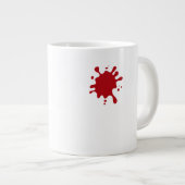 Custom Jumbo Mug – Red Splash Design Grote Koffiekop (Voorkant rechts)