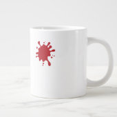 Custom Jumbo Mug – Red Splash Design Grote Koffiekop (Rechts)