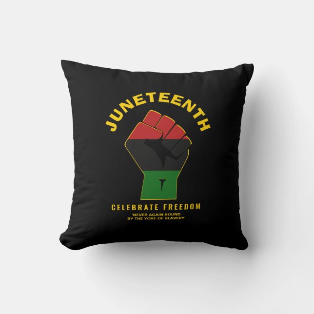 Custom JUNETEENTH Celebrate Freedom Kussen (Voorkant)