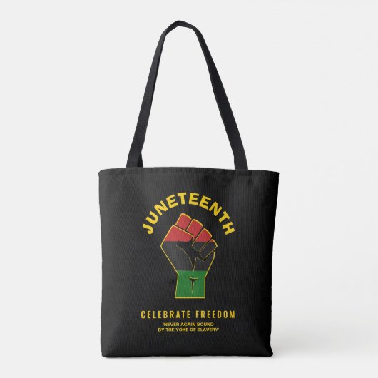 Custom JUNETEENTH Celebrate Freedom Tote Bag (Achterkant)