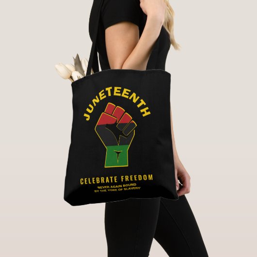 Custom JUNETEENTH Celebrate Freedom Tote Bag (Dichtbij)