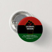 Custom Juneteeth CELEBRATE FREEDOM Ronde Button 3,2 Cm (Voorkant /achterkant)