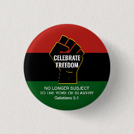 Custom Juneteeth CELEBRATE FREEDOM Ronde Button 3,2 Cm