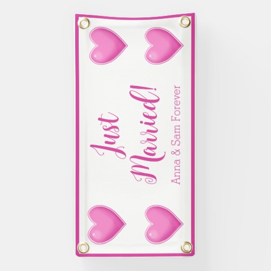 Custom Just Married Banner (Verticaal)