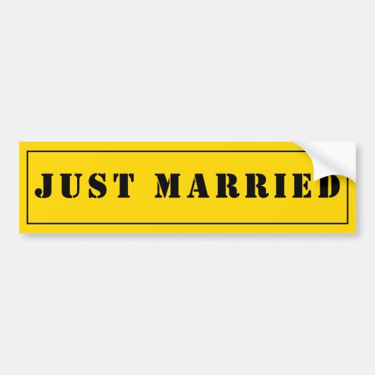 Custom Just Married Car Decal Celebration Sticker (Voorkant)