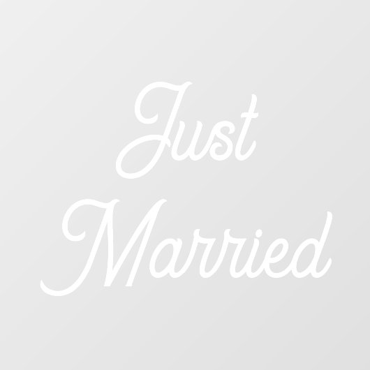 Custom Just Married Car Wedding Banner  Raamsticker (Vel)