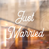Custom Just Married Car Wedding Banner  Raamsticker (Vel 2)