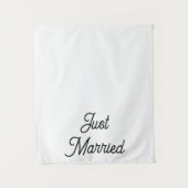Custom Just Married Fabric Car Wedding Banner Sign Wandkleed (Voorkant)