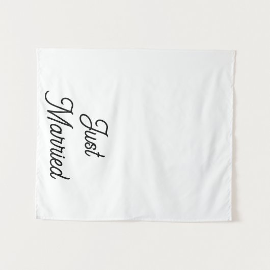 Custom Just Married Fabric Car Wedding Banner Sign Wandkleed (Voorkant (horizontaal))