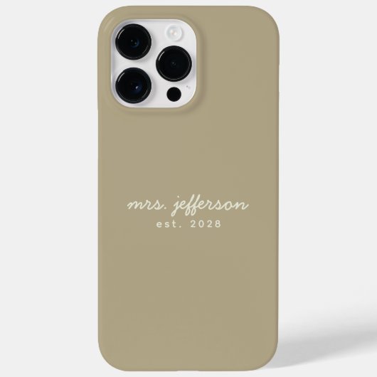 Custom Just Married Phone Case for Husband & Wife (Achterkant)