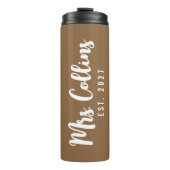 Custom Just Married Tumbler for Bride and Groom Thermosbeker (Voorkant)