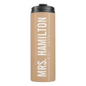 Custom Just Married Tumbler Gift for Him and Her Thermosbeker (Voorkant)