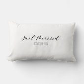 Custom Just Married Wedding Pillow Names & Date Kussen (Voorkant)