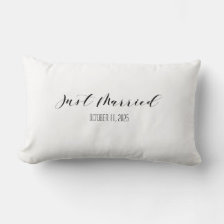 Custom Just Married Wedding Pillow Names & Date Kussen
