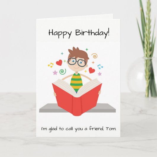 Custom Kaart voor een boekenliefhebber (Voorkant)