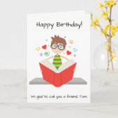 Custom Kaart voor een boekenliefhebber (Gele Bloem)