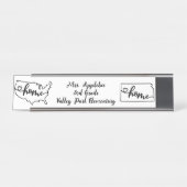 Custom Kansas State US Home Line Art Bureau Naambordje (Voorkant)