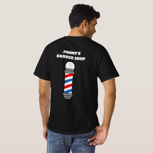 Custom kapper winkel pole t shirten voor haarstyli t-shirt (Achterkant volledig)