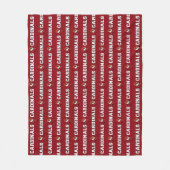 CUSTOM Kardinaal Mascot | Rood - School College Te Fleece Deken (Voorkant)