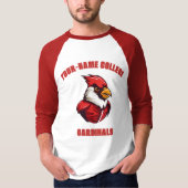 CUSTOM Kardinaal Mascot | Rood - School College Te T-shirt (Voorkant)