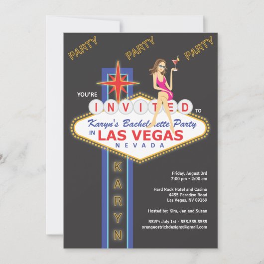Custom_Karyn| Meisjes Night Out Bachelorette Kaart (Voorkant)