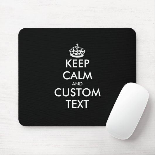 Custom keep calm and carry on mouse pad gift muismat (Met muis)