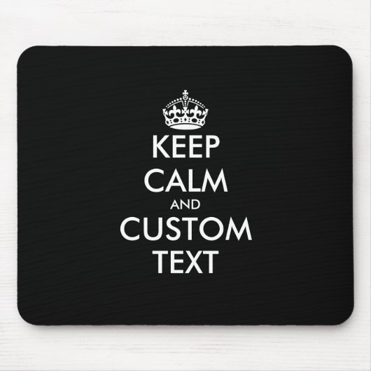 Custom keep calm and carry on mouse pad gift muismat (Voorkant)