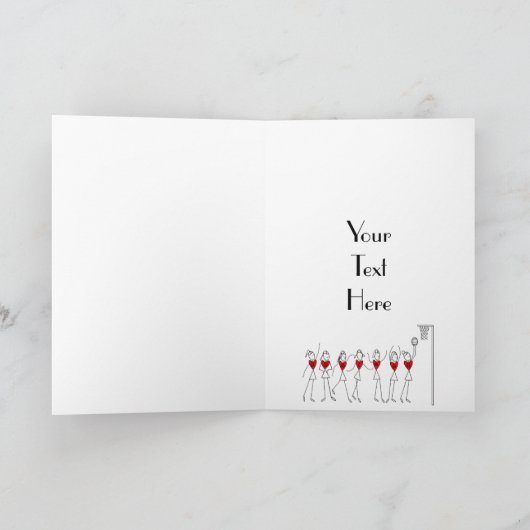 Custom Keep Calm and Play Netball 21e verjaardag Kaart (Binnen)