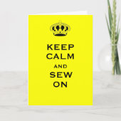 Custom Keep Calm Bright Sunny Yellow Wenskaart Kaart (Voorkant)
