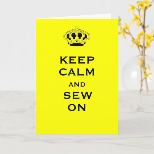 Custom Keep Calm Bright Sunny Yellow Wenskaart Kaart (Gele Bloem)